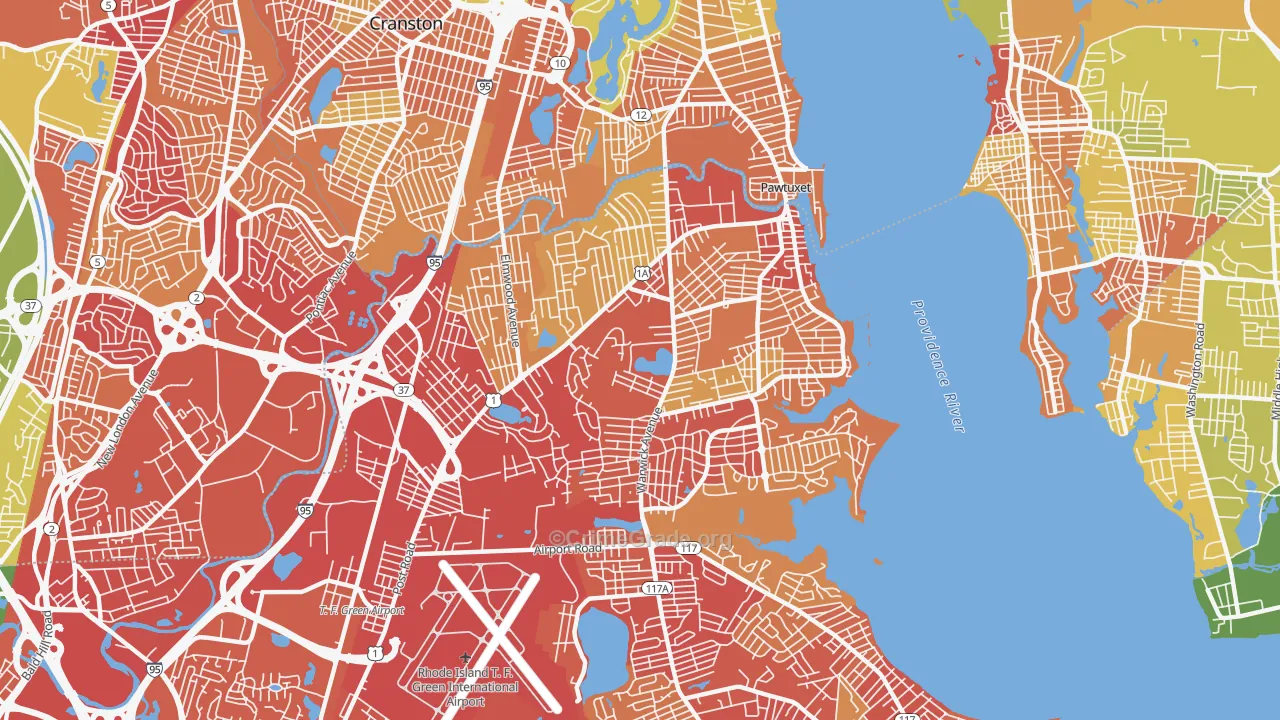 02888, RI Map of Vehicle Theft Rates