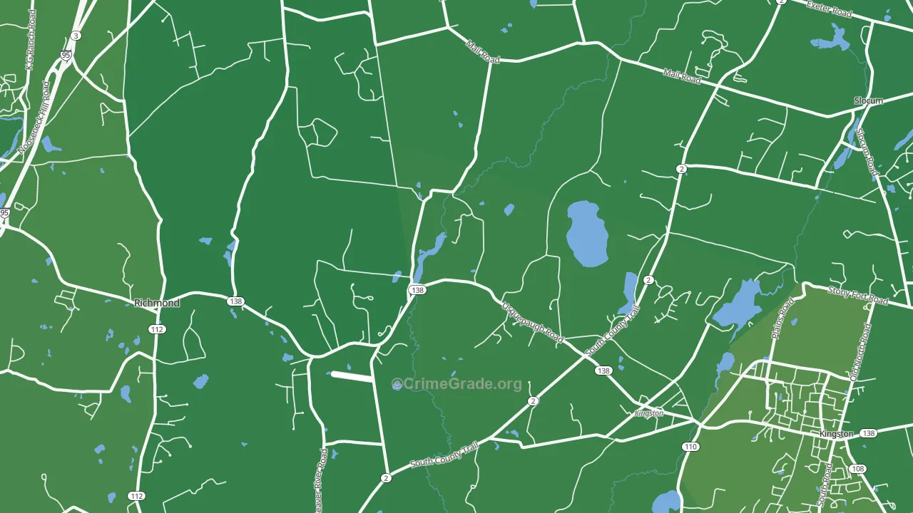 02892, RI Map of Vehicle Theft Rates