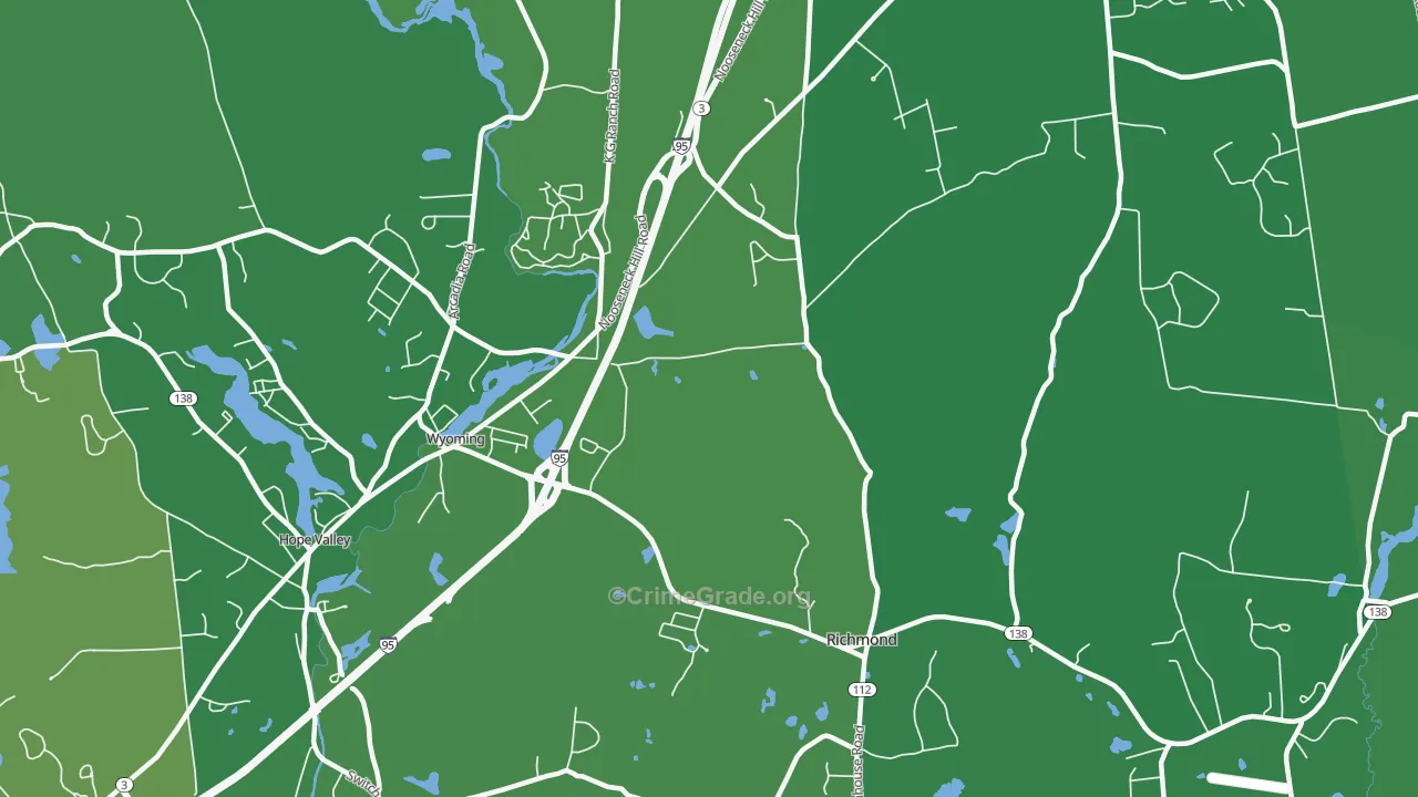 02898, RI Map of Vehicle Theft Rates