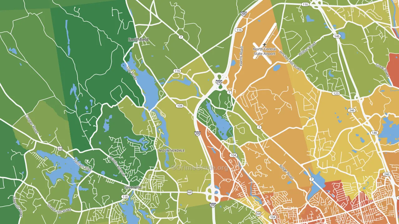 02917, RI Map of Vehicle Theft Rates