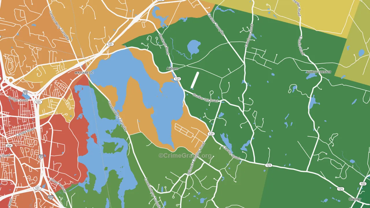 03032, NH Map of Vehicle Theft Rates