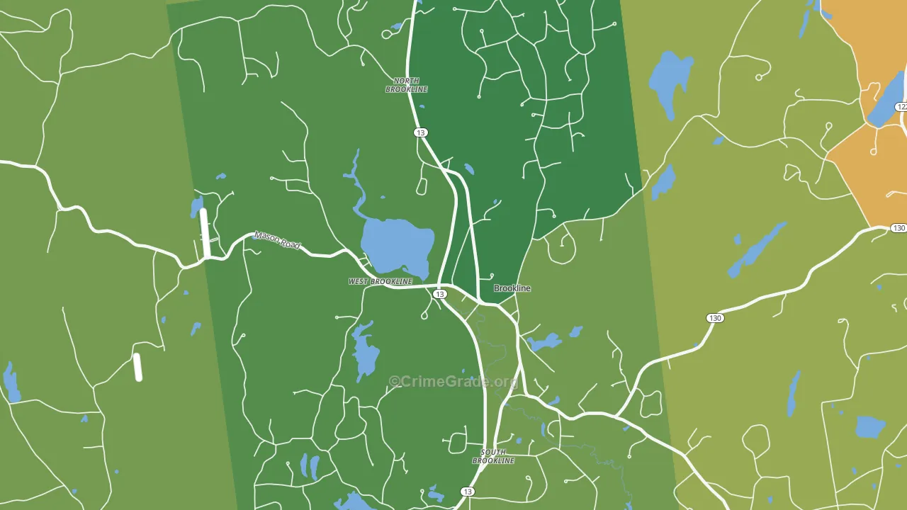 03033, NH Map of Vehicle Theft Rates