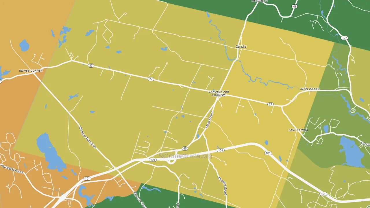 03034, NH Map of Vehicle Theft Rates
