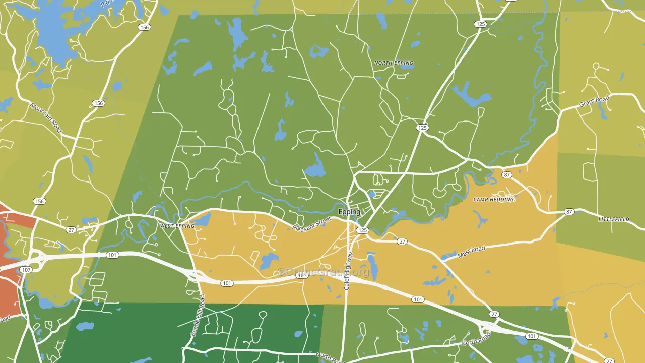 03042, NH Map of Vehicle Theft Rates