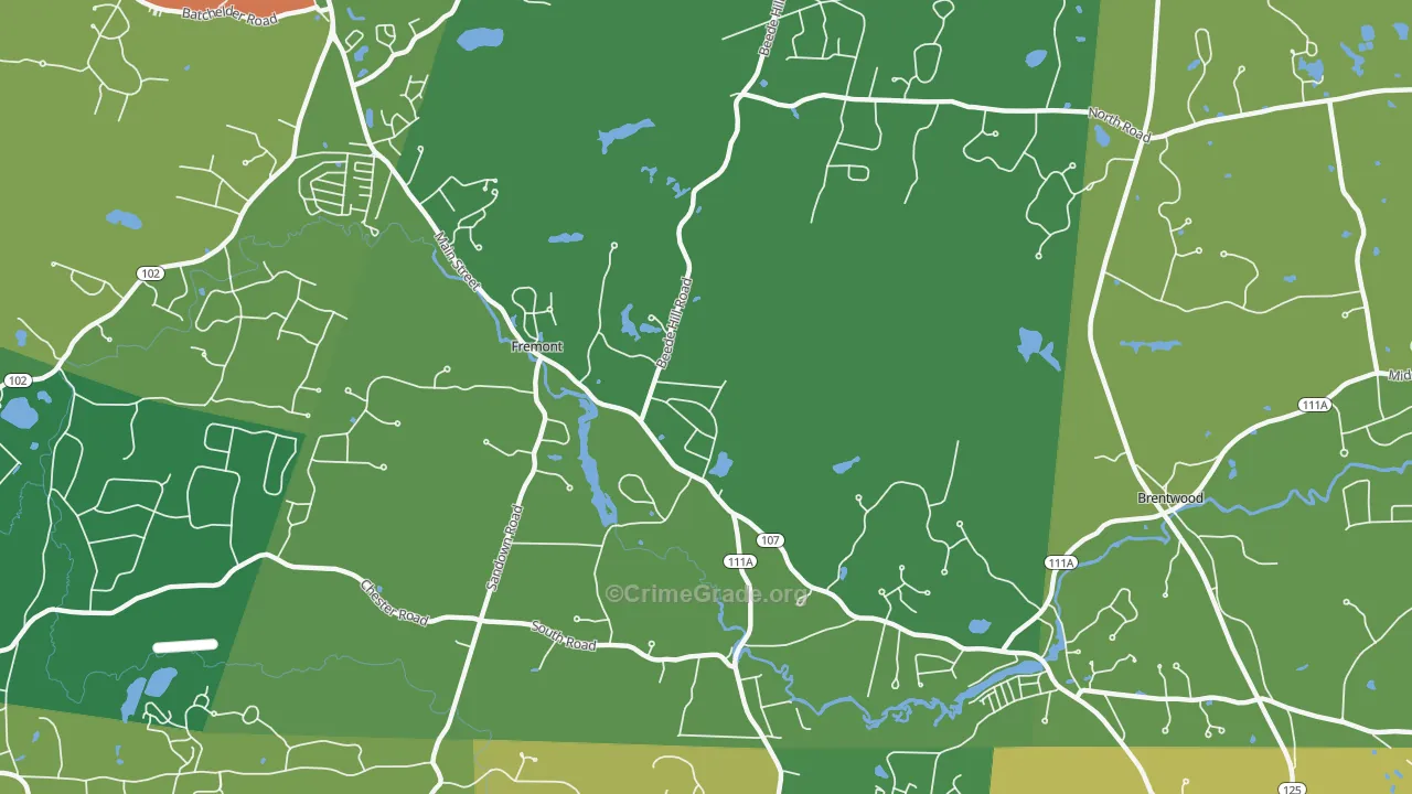 03044, NH Map of Vehicle Theft Rates
