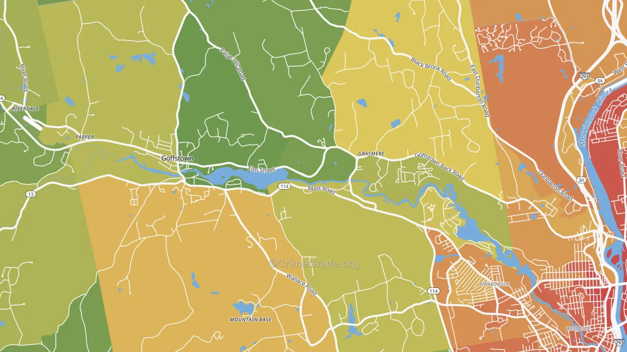 03045, NH Map of Vehicle Theft Rates
