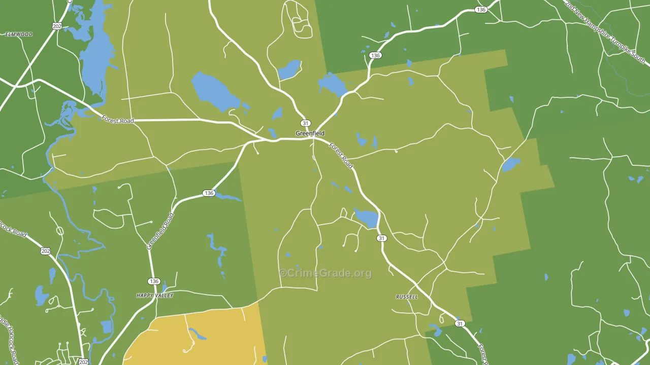 03047, NH Map of Vehicle Theft Rates