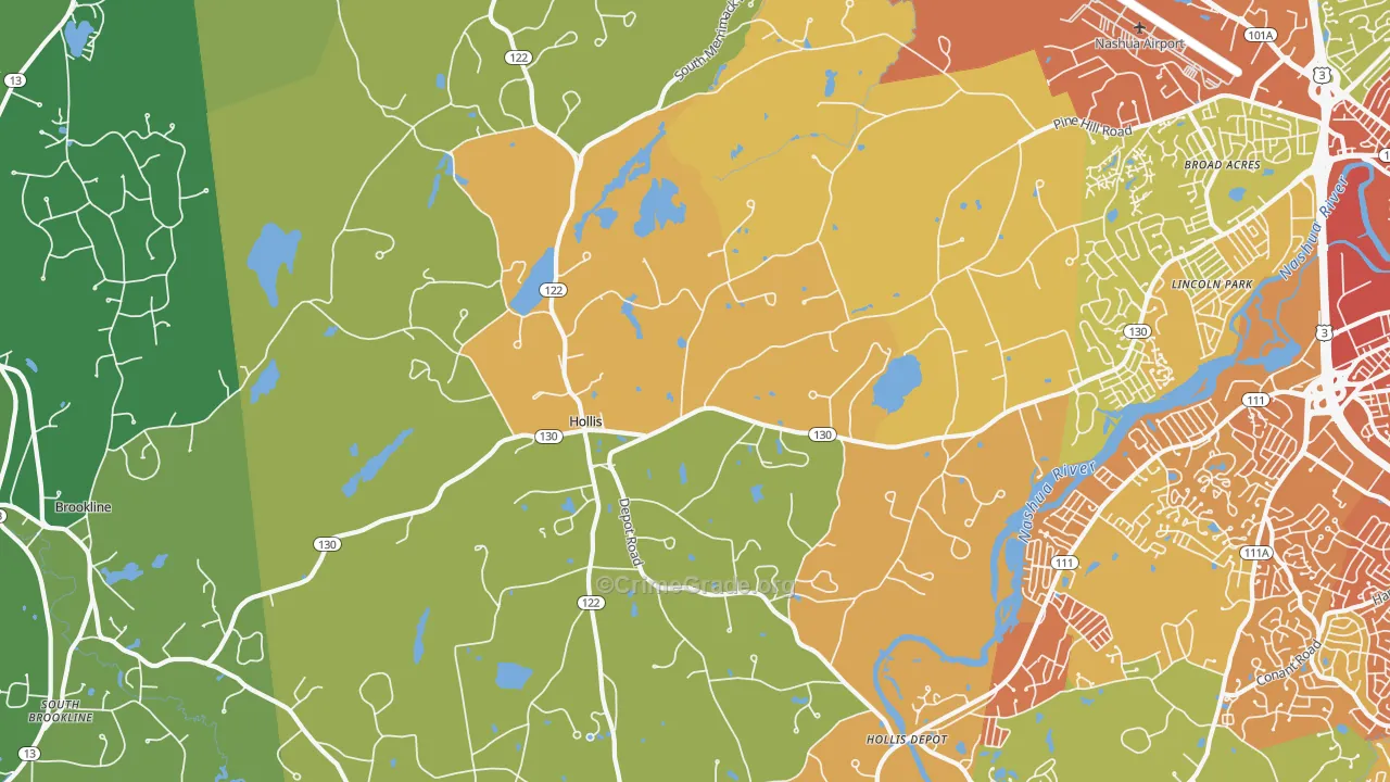 03049, NH Map of Vehicle Theft Rates