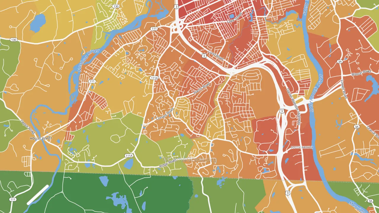 03062, NH Map of Vehicle Theft Rates