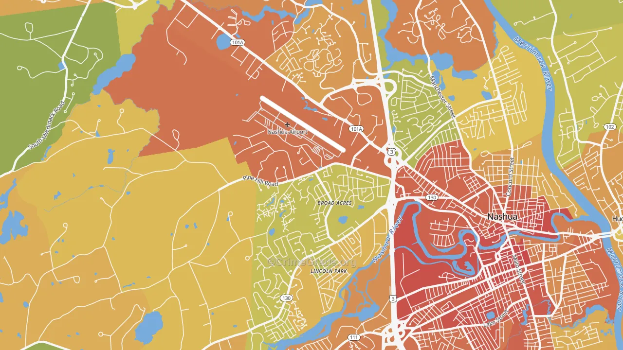 03063, NH Map of Vehicle Theft Rates