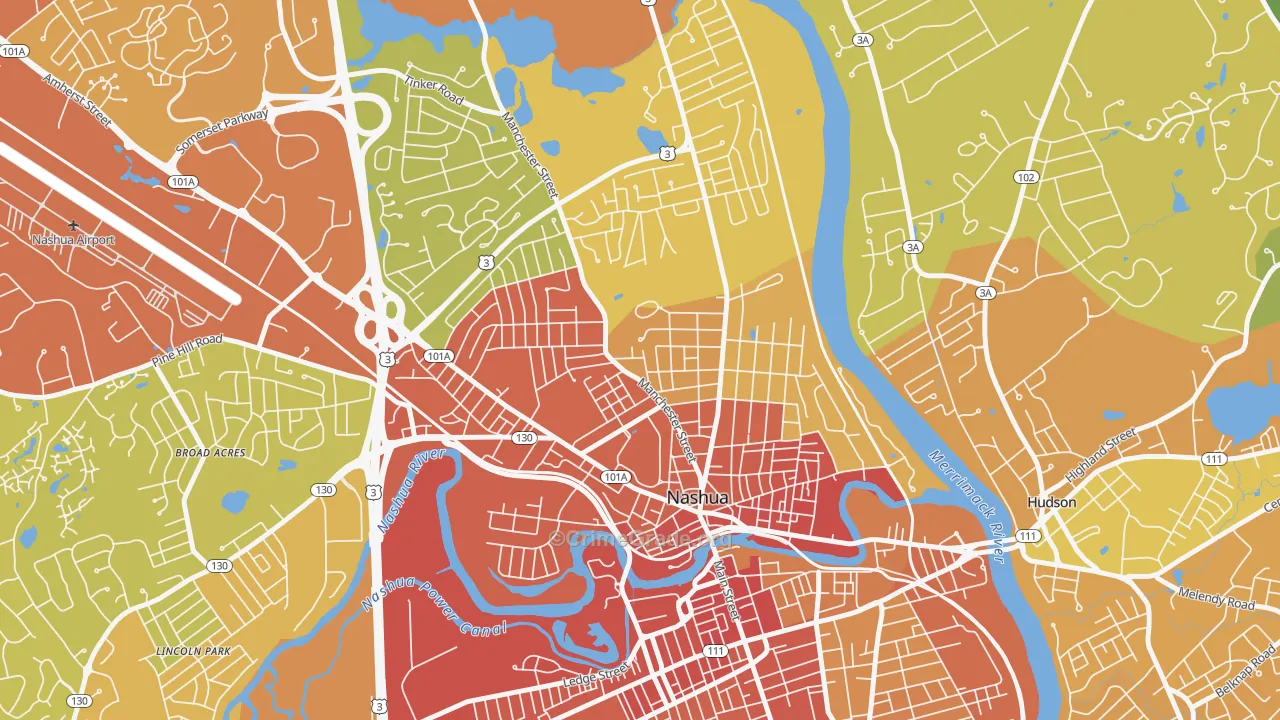03064, NH Map of Vehicle Theft Rates