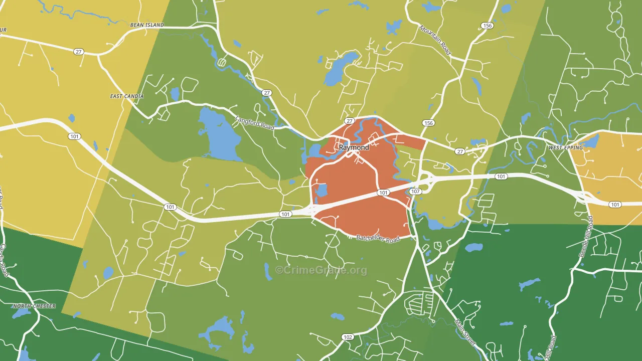 03077, NH Map of Vehicle Theft Rates