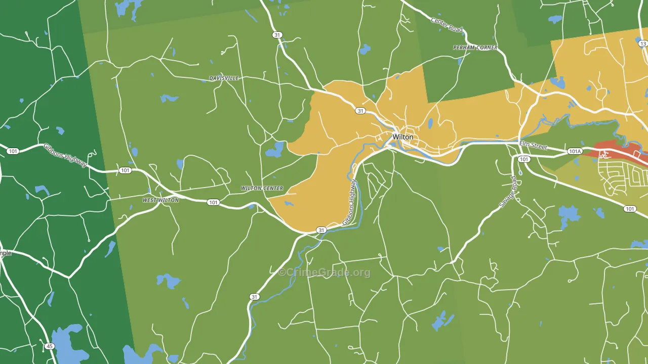 03086, NH Map of Vehicle Theft Rates