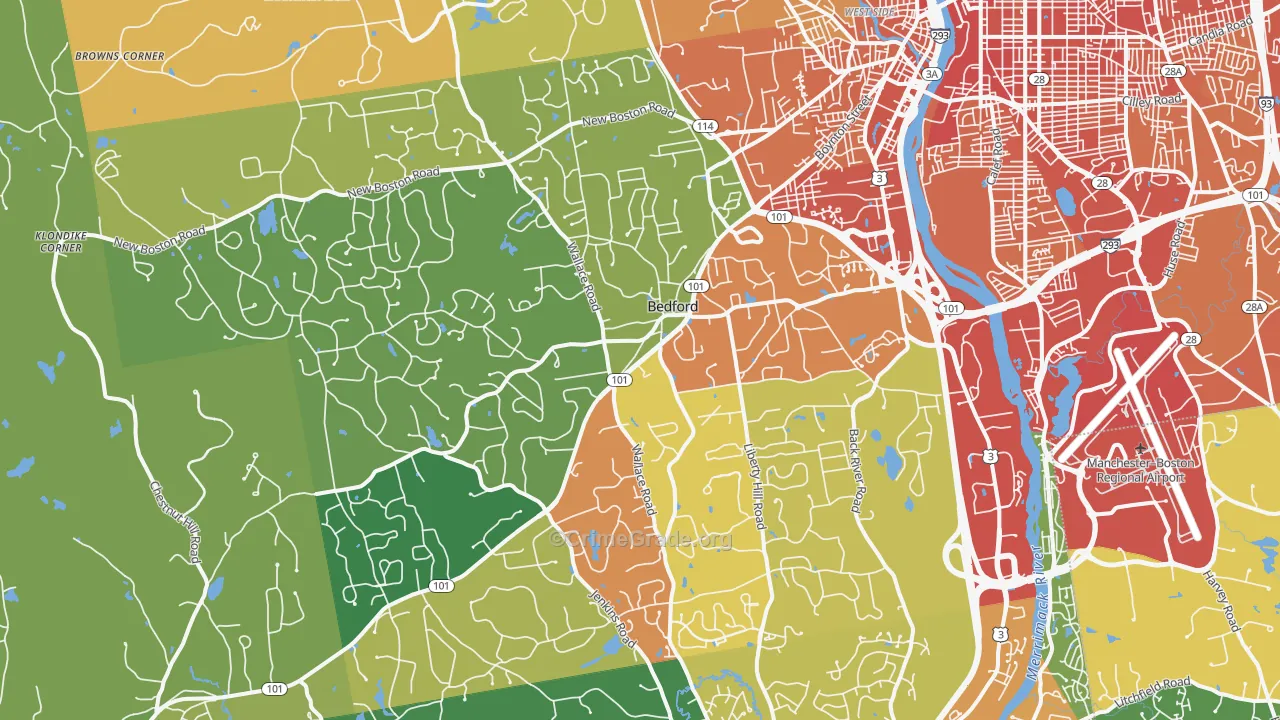 03110, NH Map of Vehicle Theft Rates
