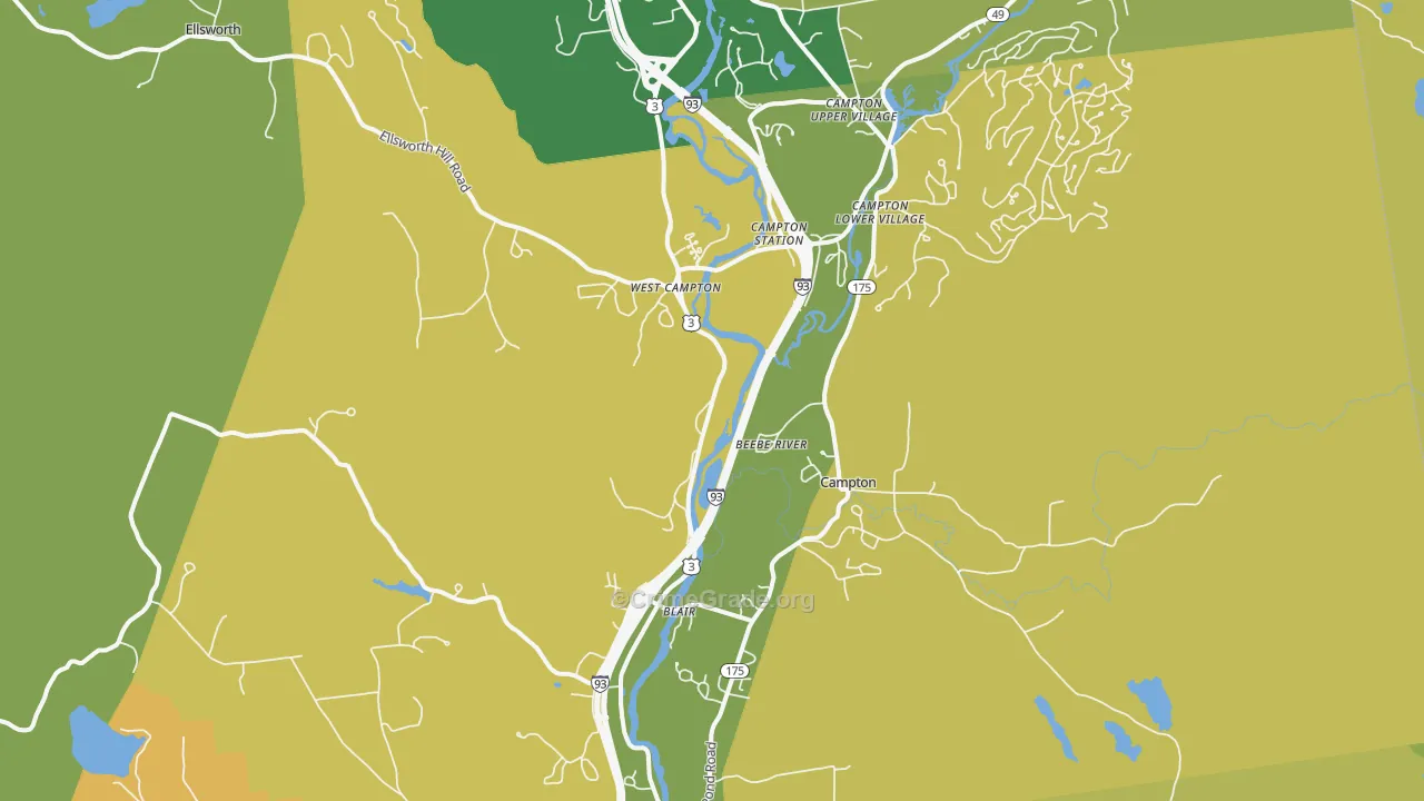 03223, NH Map of Vehicle Theft Rates