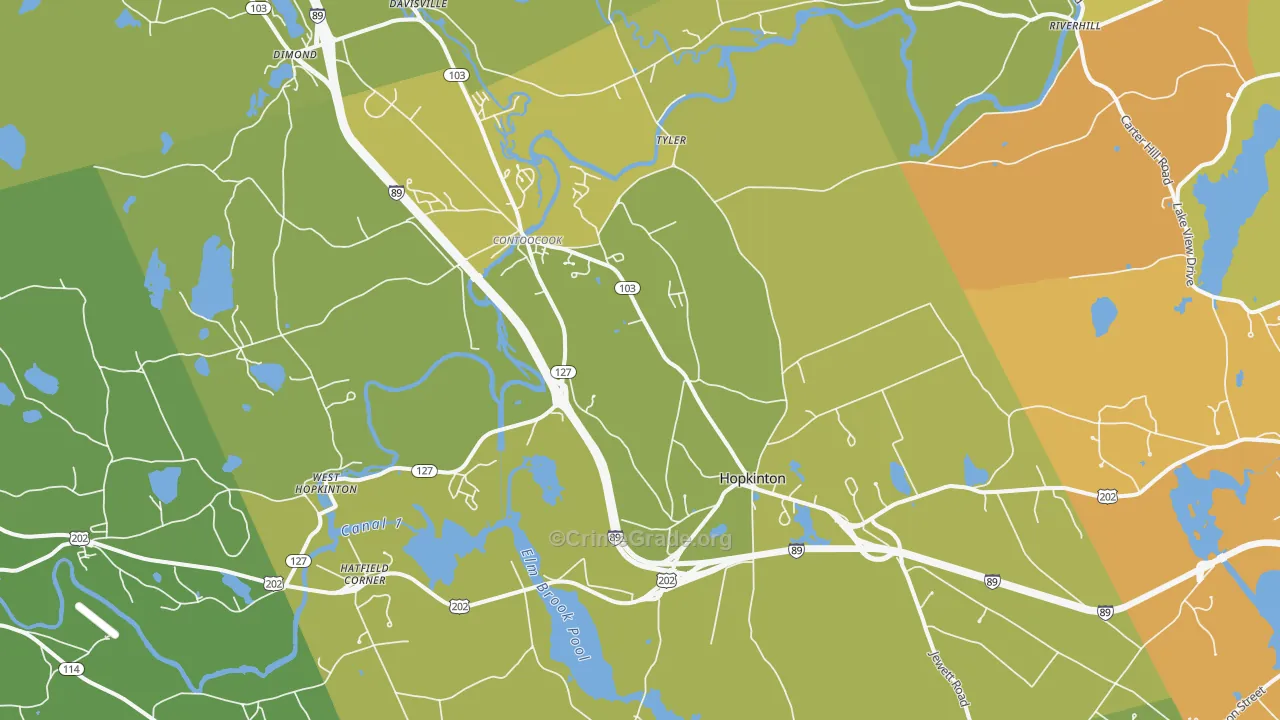 03229, NH Map of Vehicle Theft Rates