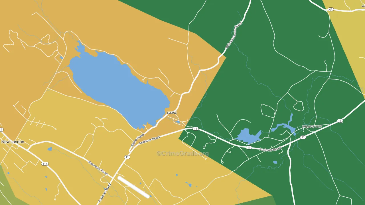 03233, NH Map of Vehicle Theft Rates