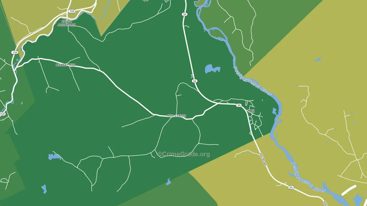 03243, NH Map of Vehicle Theft Rates