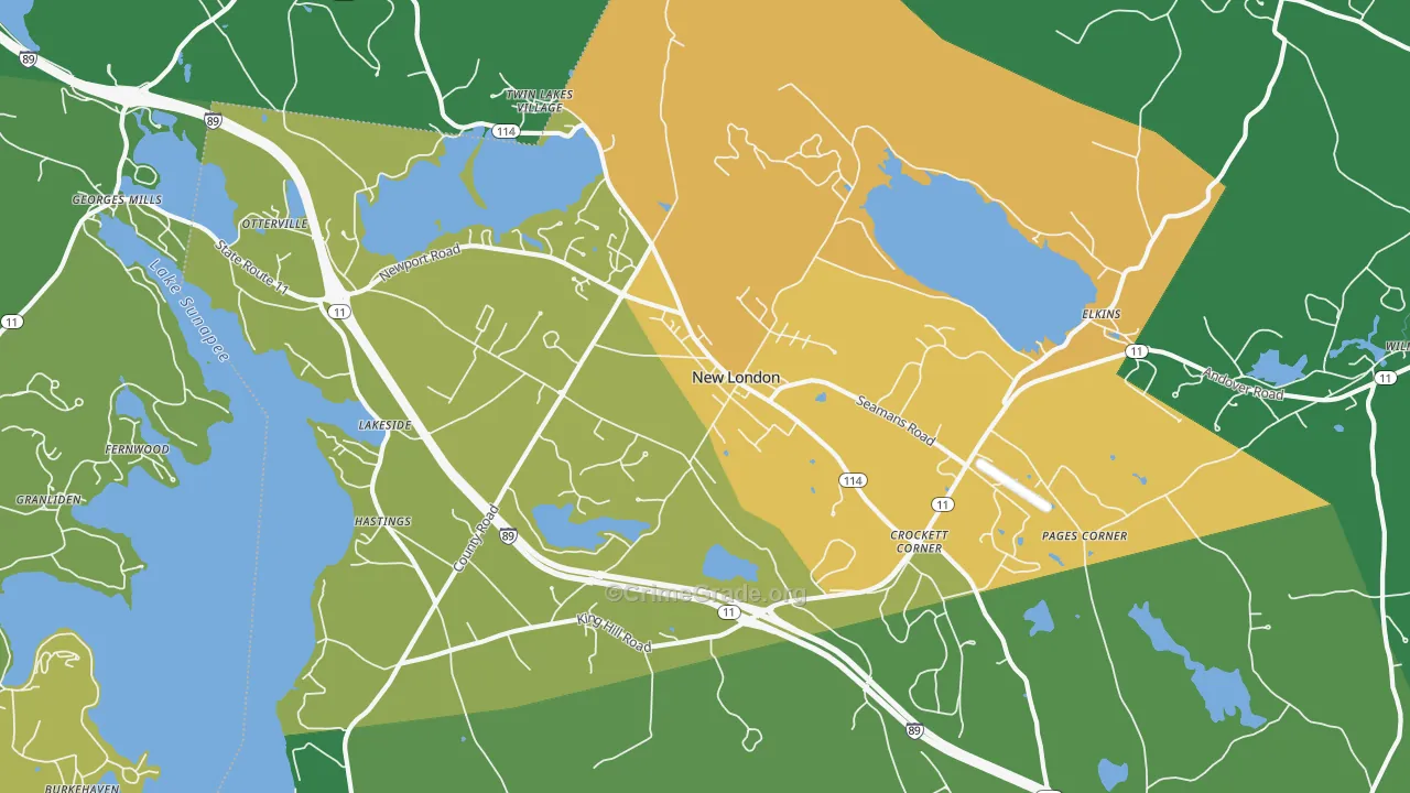 03257, NH Map of Vehicle Theft Rates