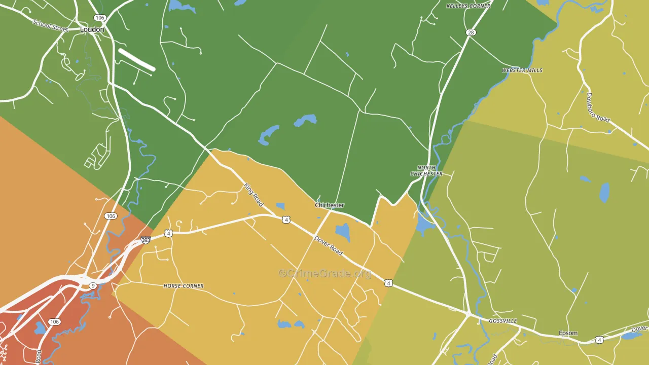 03258, NH Map of Vehicle Theft Rates