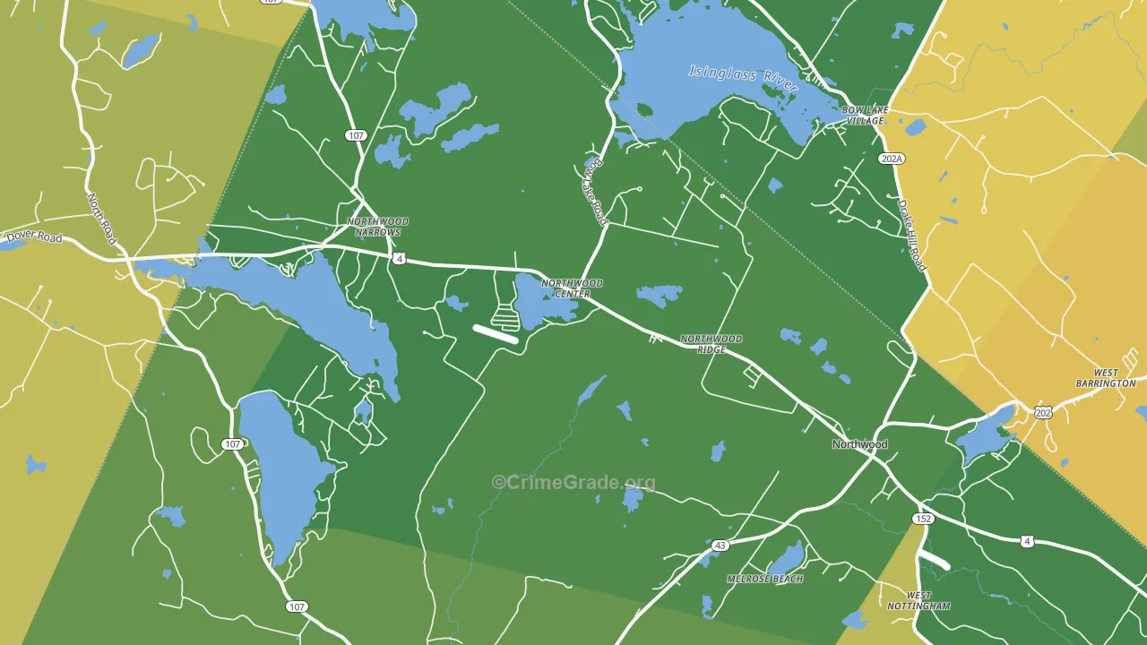 03261, NH Map of Vehicle Theft Rates