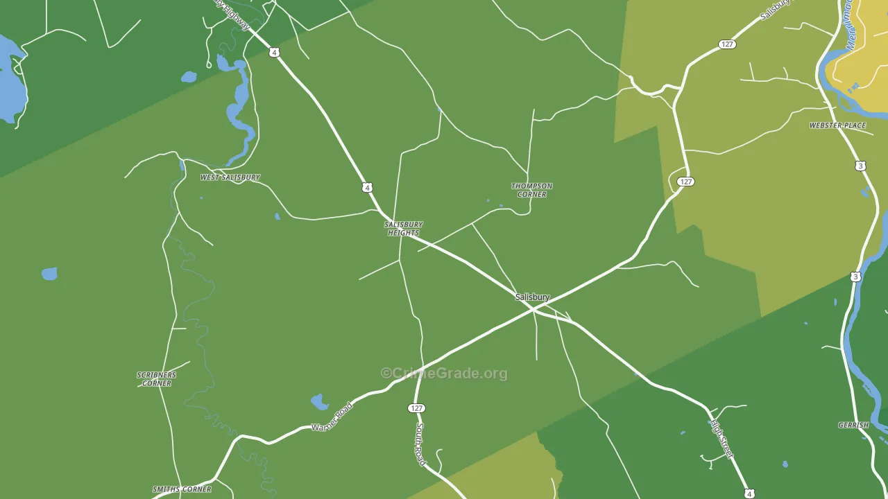 03268, NH Map of Vehicle Theft Rates