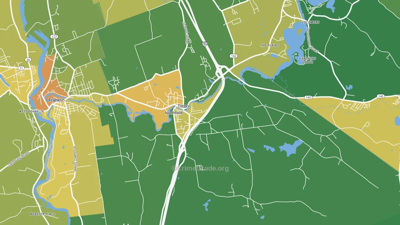03276, NH Map of Vehicle Theft Rates