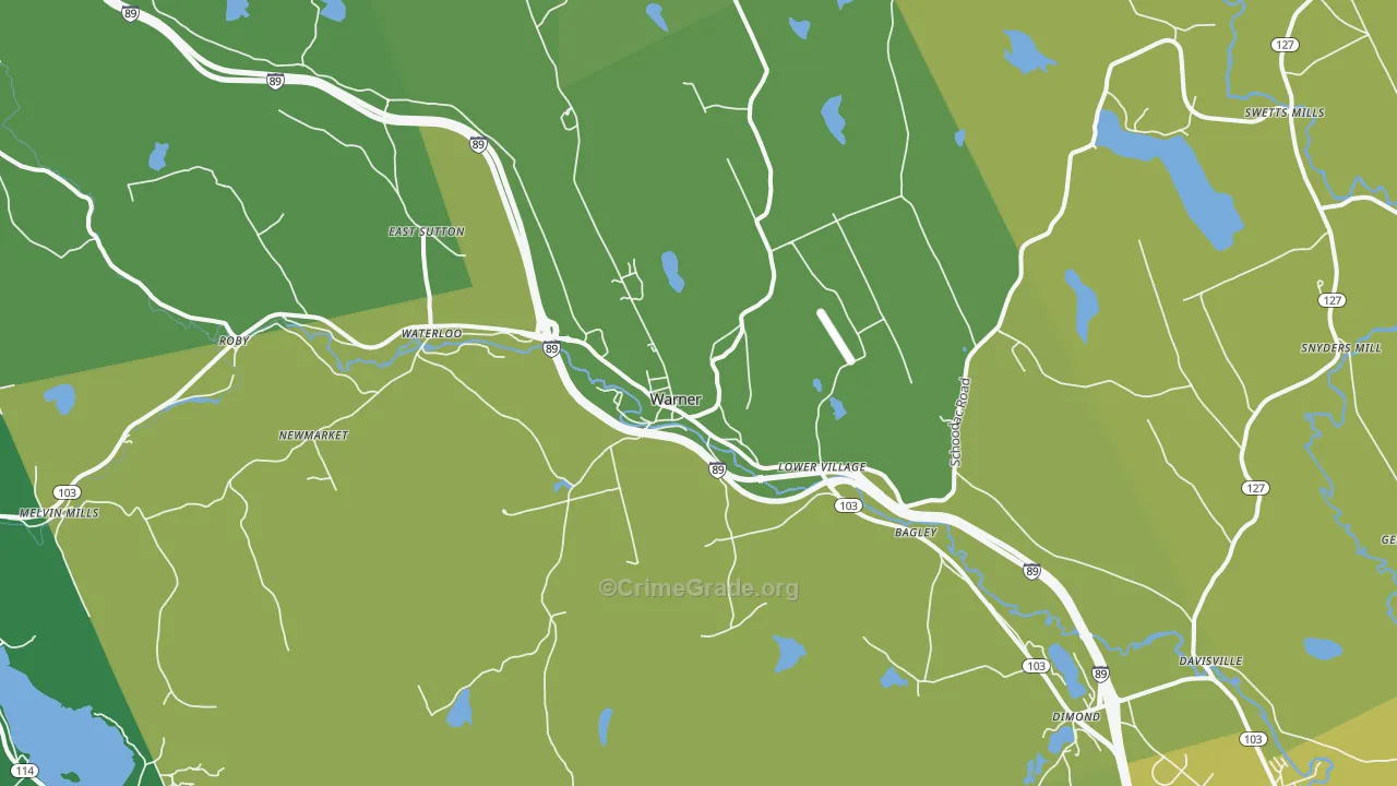 03278, NH Map of Vehicle Theft Rates