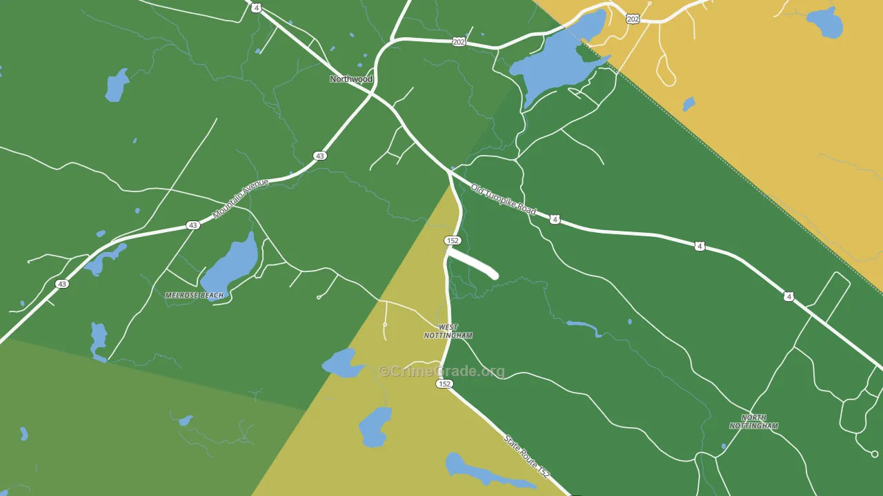 03291, NH Map of Vehicle Theft Rates