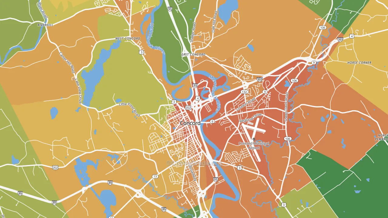03301, NH Map of Vehicle Theft Rates