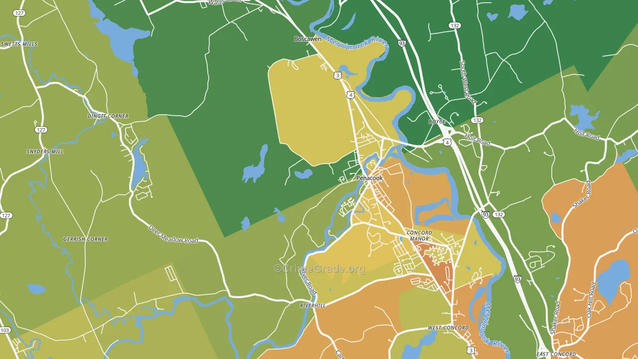 03303, NH Map of Vehicle Theft Rates