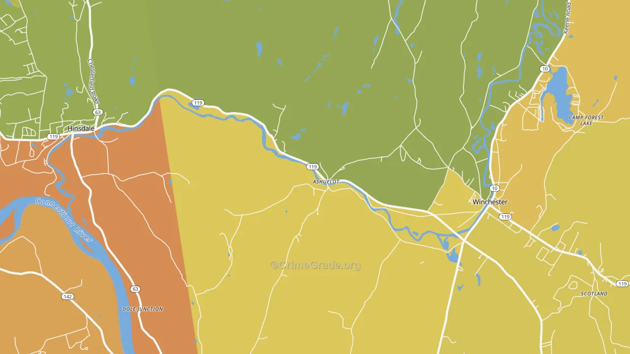 03441, NH Map of Vehicle Theft Rates