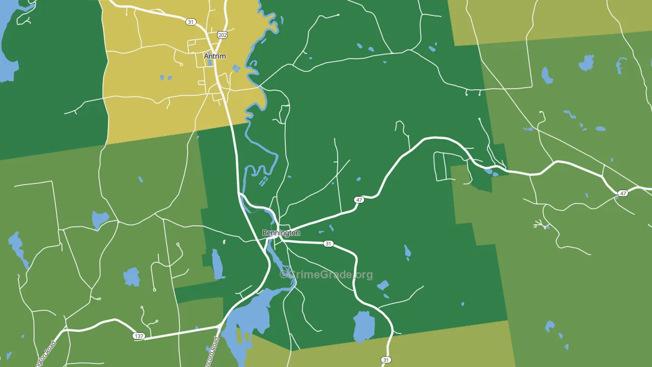 03442, NH Map of Vehicle Theft Rates