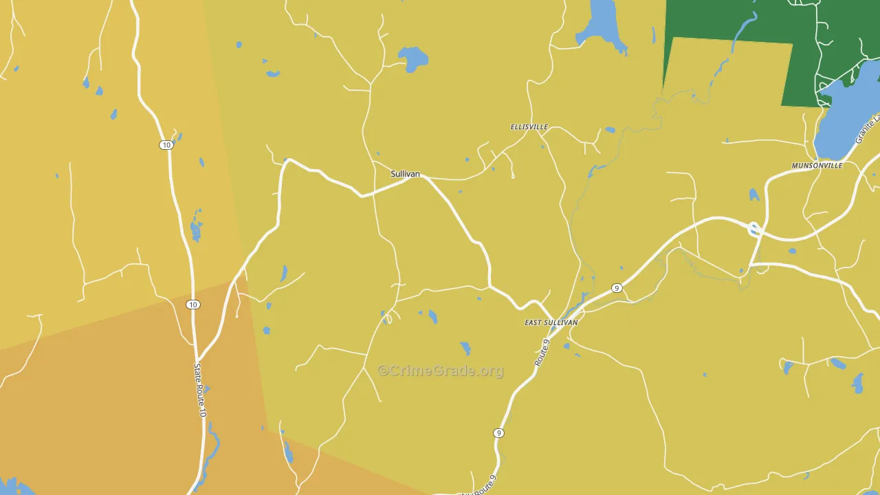 03445, NH Map of Vehicle Theft Rates