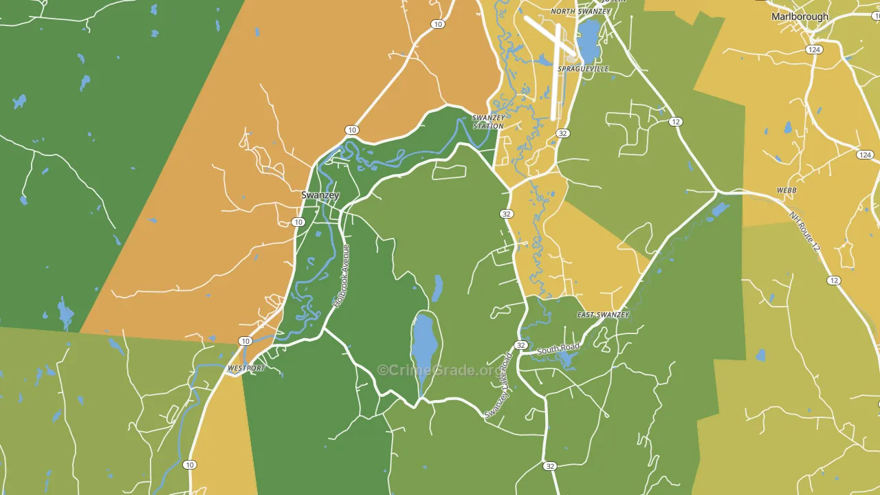 03446, NH Map of Vehicle Theft Rates