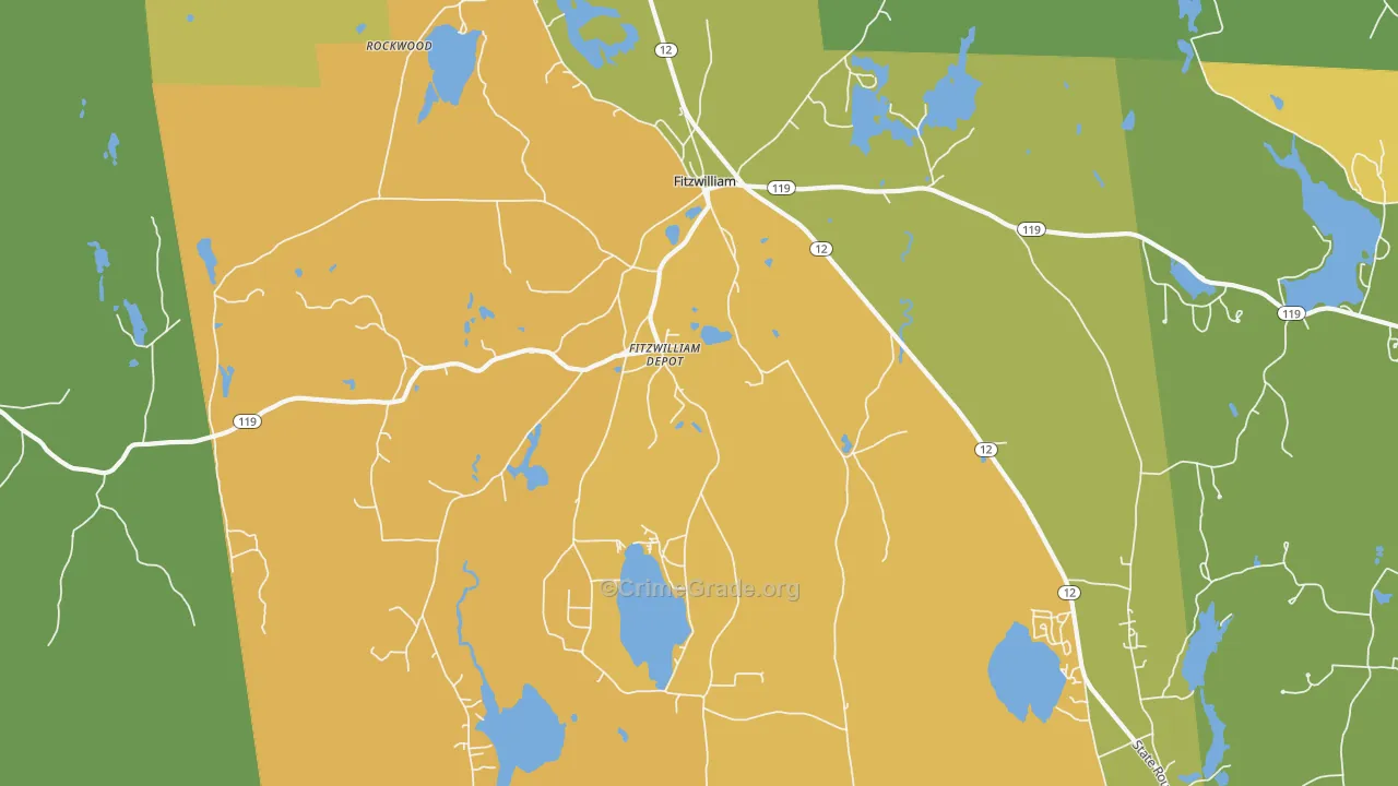 03447, NH Map of Vehicle Theft Rates