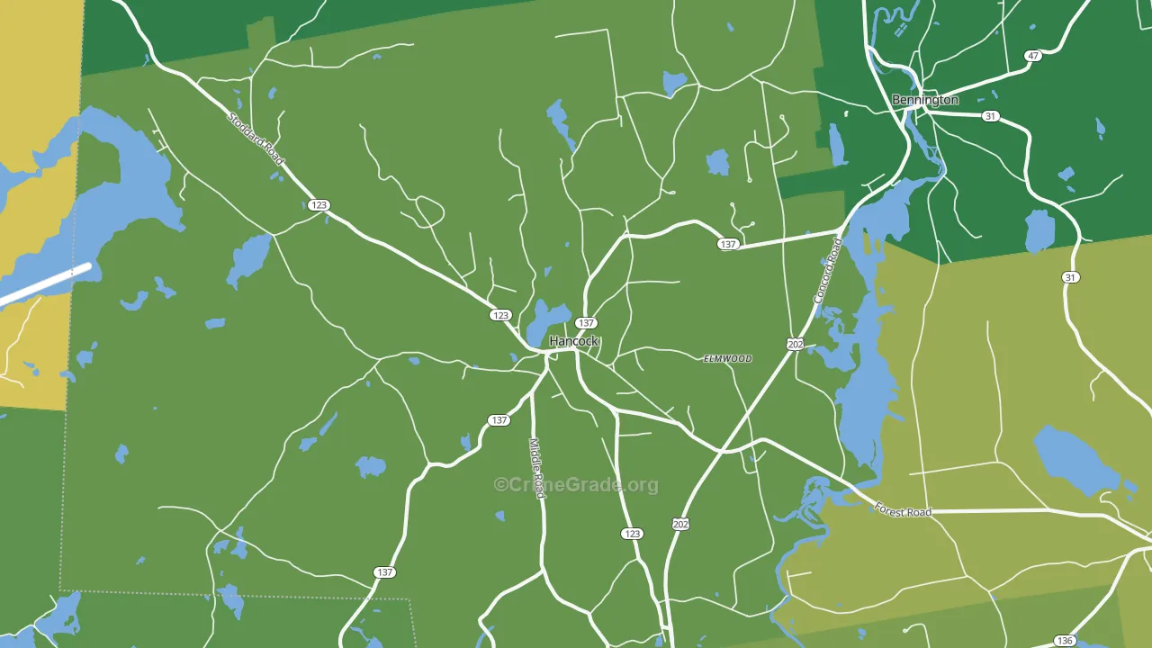 03449, NH Map of Vehicle Theft Rates