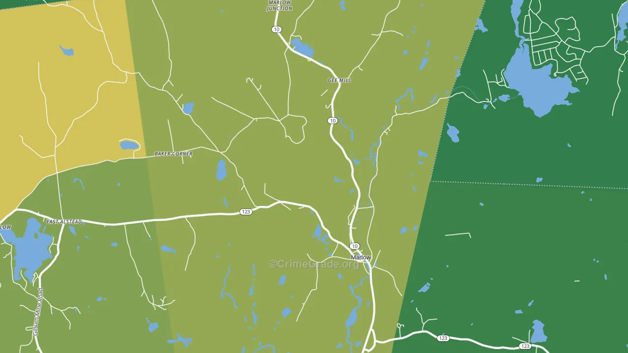 03456, NH Map of Vehicle Theft Rates
