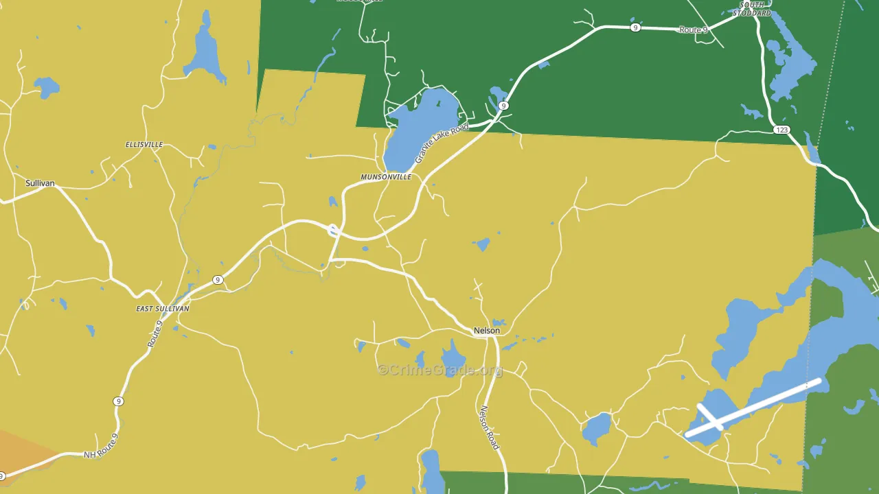 03457, NH Map of Vehicle Theft Rates