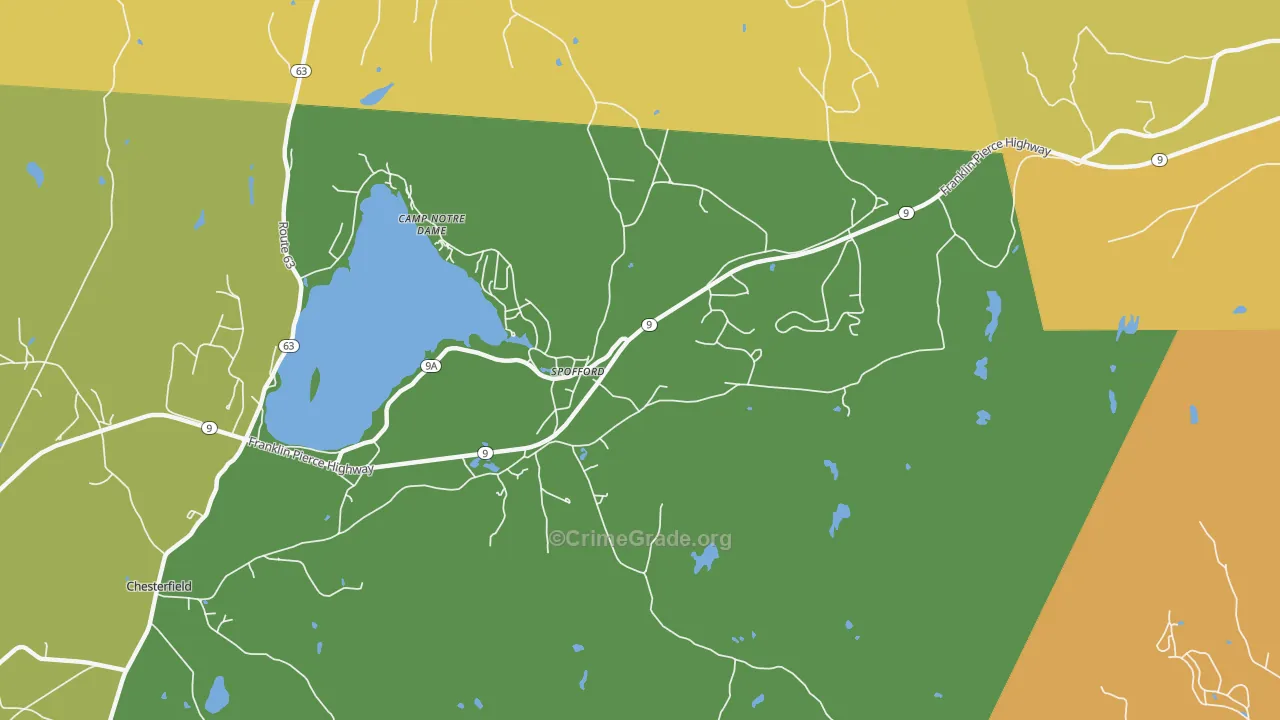 03462, NH Map of Vehicle Theft Rates