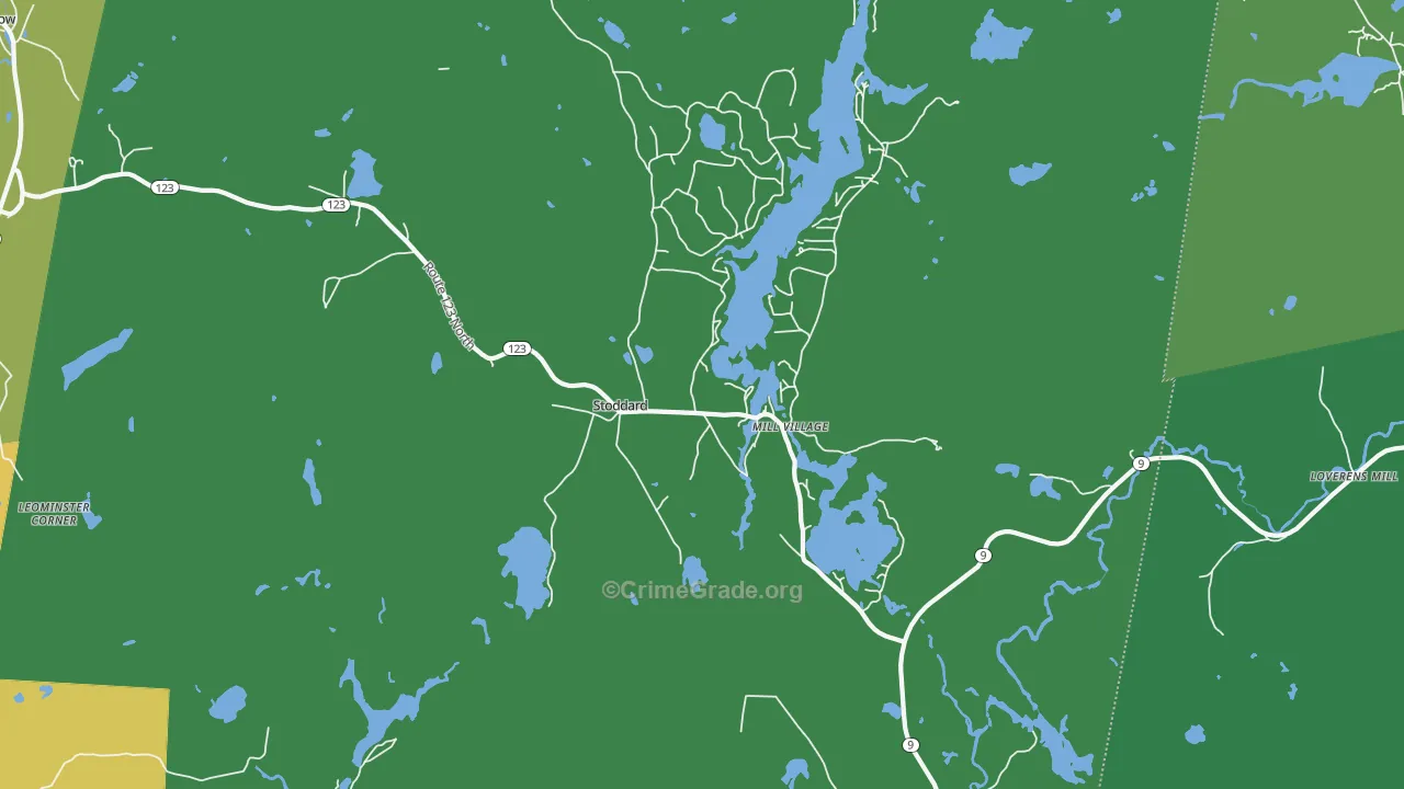 03464, NH Map of Vehicle Theft Rates