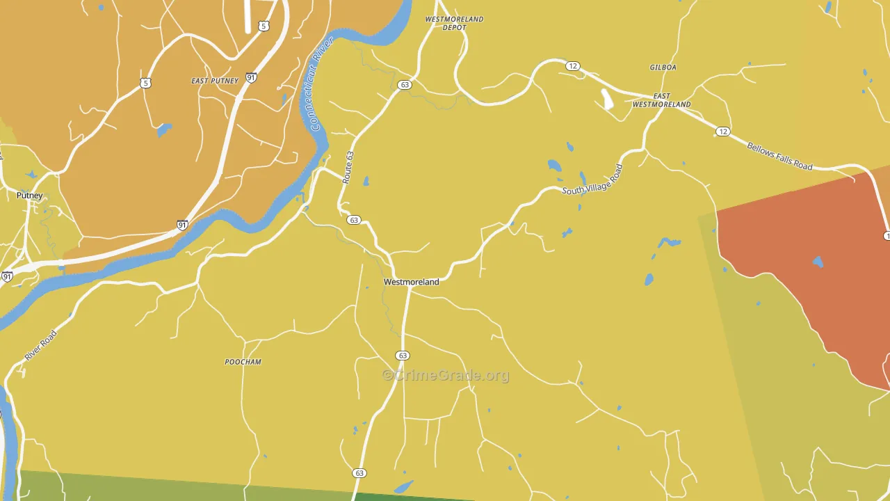 03467, NH Map of Vehicle Theft Rates