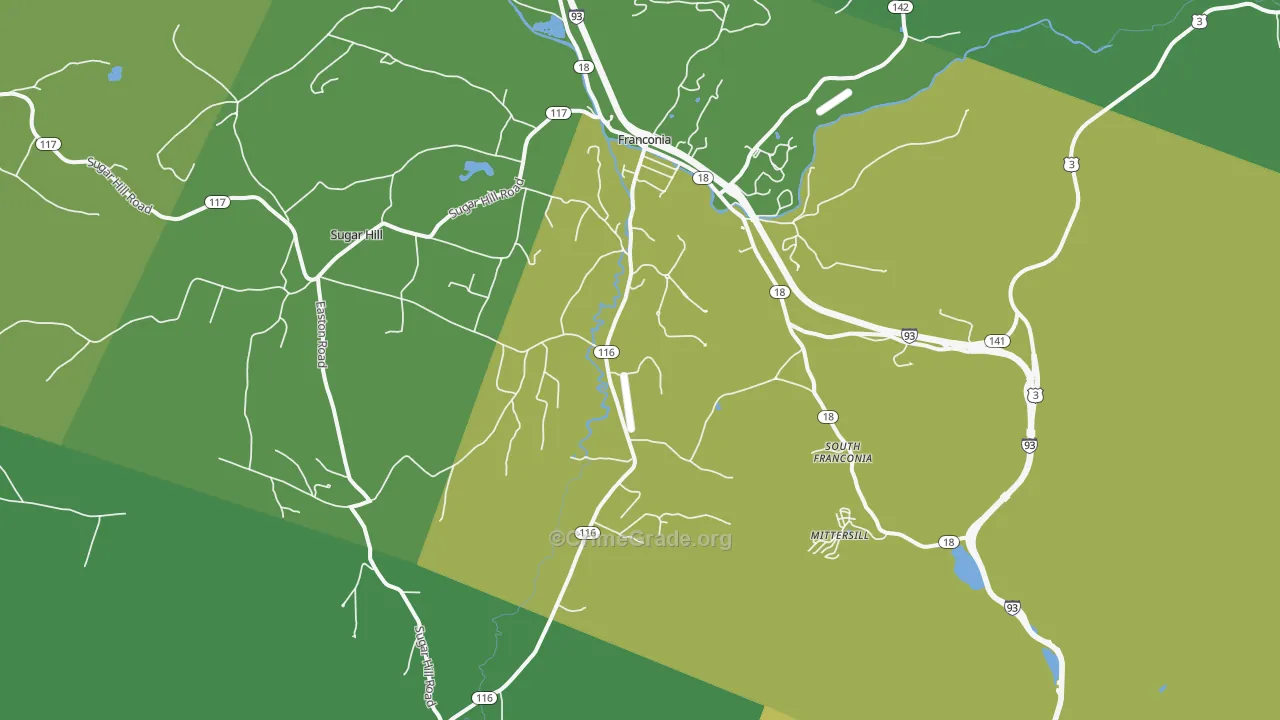 03580, NH Map of Vehicle Theft Rates