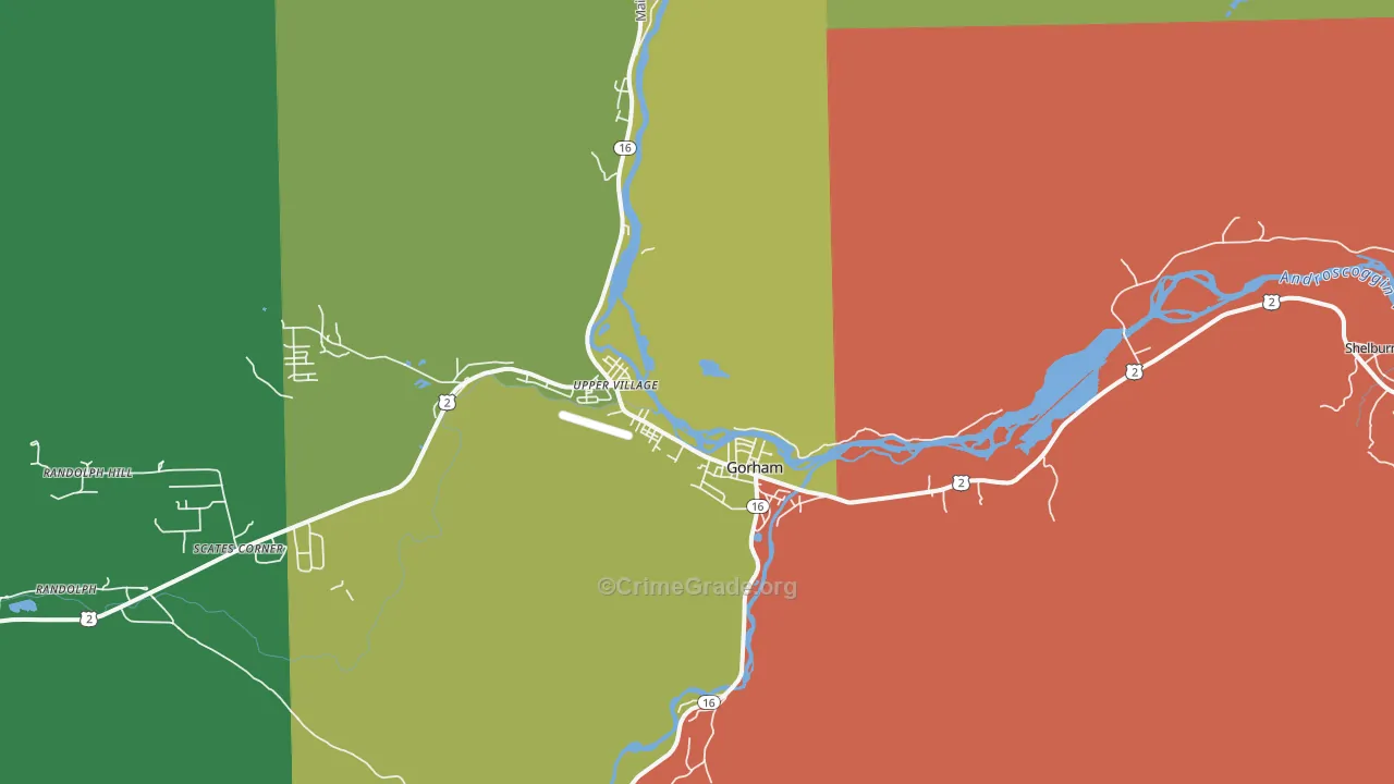 03581, NH Map of Vehicle Theft Rates