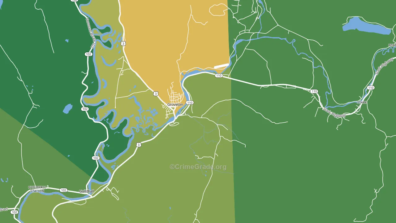 03582, NH Map of Vehicle Theft Rates