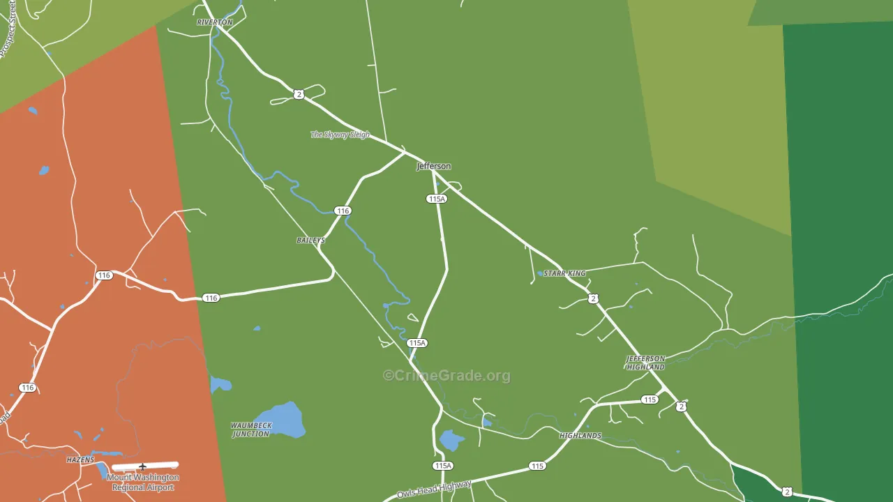 03583, NH Map of Vehicle Theft Rates