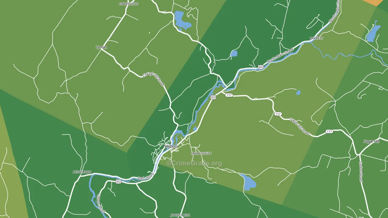03585, NH Map of Vehicle Theft Rates