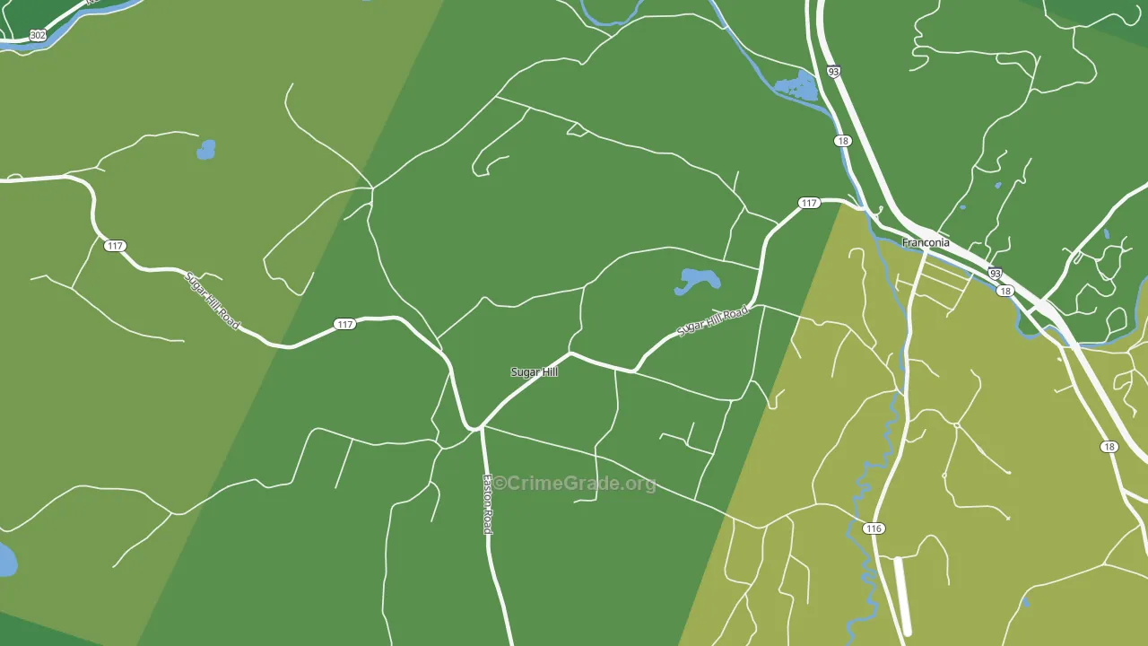 03586, NH Map of Vehicle Theft Rates