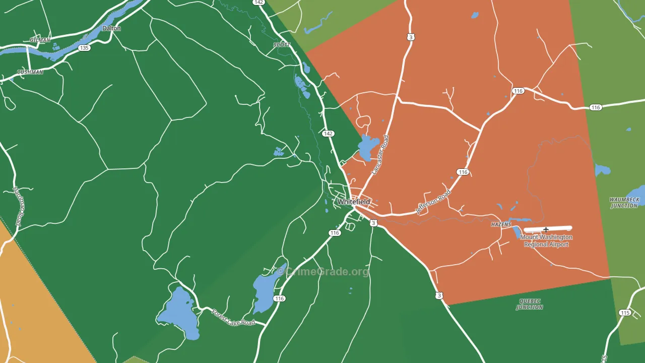 03598, NH Map of Vehicle Theft Rates