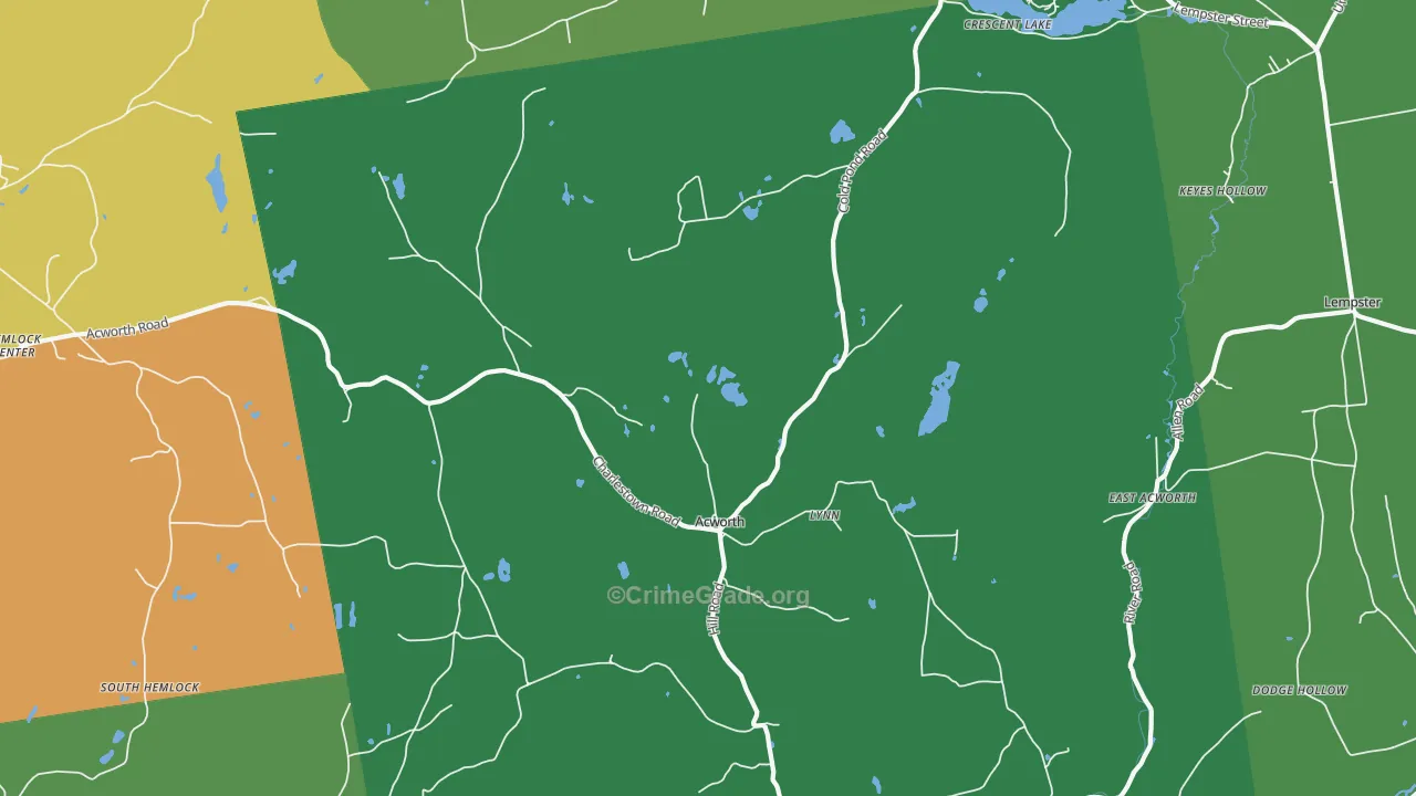 03601, NH Map of Vehicle Theft Rates